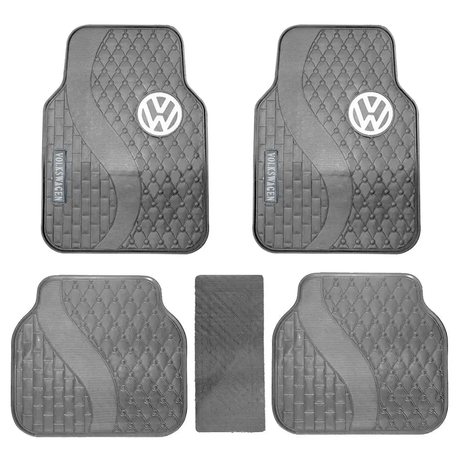 Suitable To Fit - VW 5-Piece Rubber Car Mats (Grey) Max Motorsport