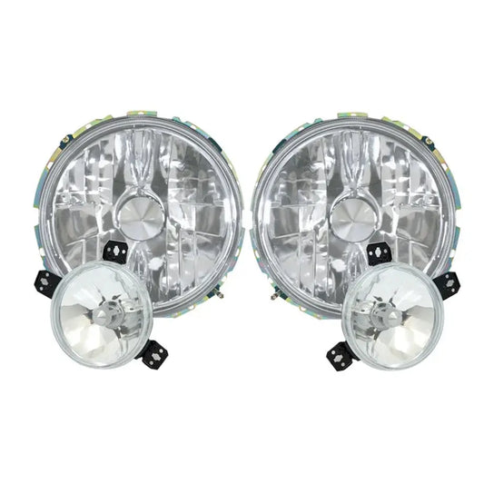 Suitable To Fit - VW Golf 1 Crystal Headlights (Inner & Outters) maxmotorsports