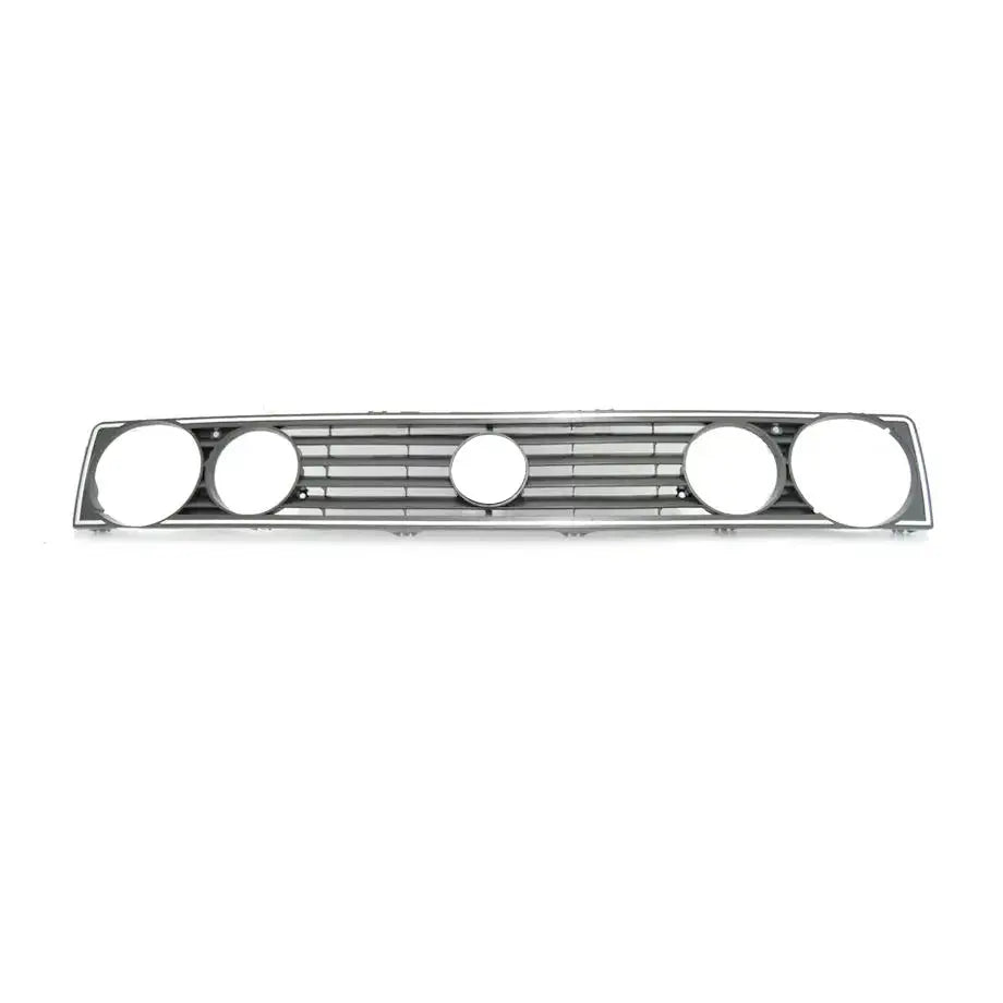 Suitable To Fit - VW Golf 1 Silver Line Big Badge Double Headlight Grille (Plastic) Max Motorsport