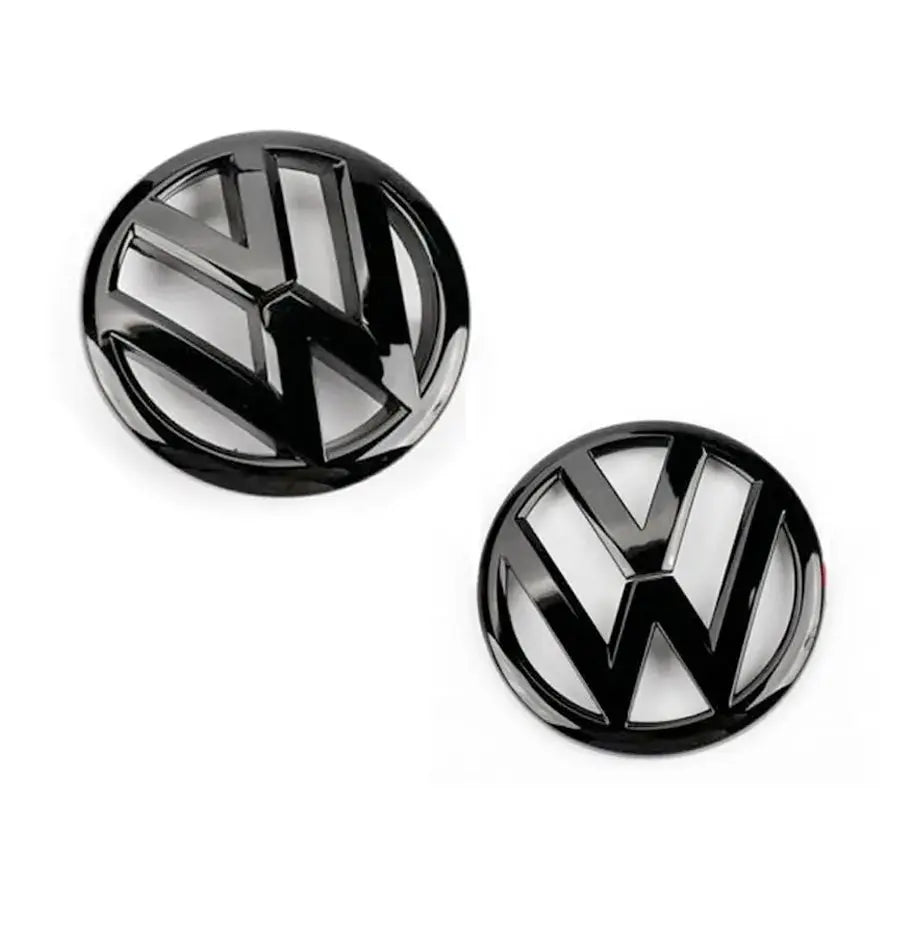 Suitable To Fit - VW Golf 5  Gloss Black Stick On Emblem Badge (Pair) maxmotorsports