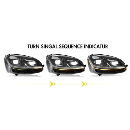 Suitable To Fit - VW Golf 5 - Golf 7.5 GTI Style Upgrade Headlight Max Motorsport