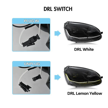 Suitable To Fit - VW Golf 5 Sequential Indicator Upgrade Headlights Max Motorsport