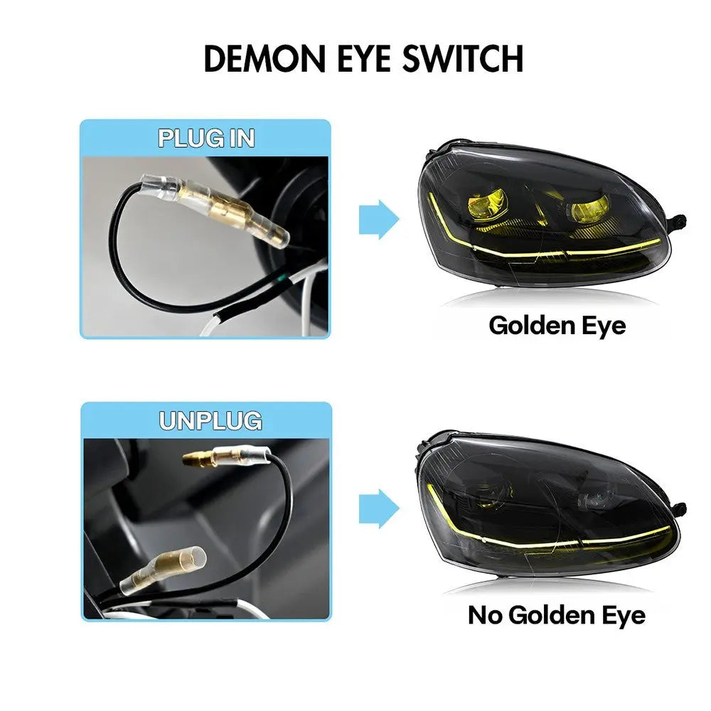 Suitable To Fit - VW Golf 5 Sequential Indicator Upgrade Headlights Max Motorsport