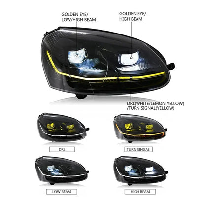 Suitable To Fit - VW Golf 5 Upgrade Headlights Max Motorsport