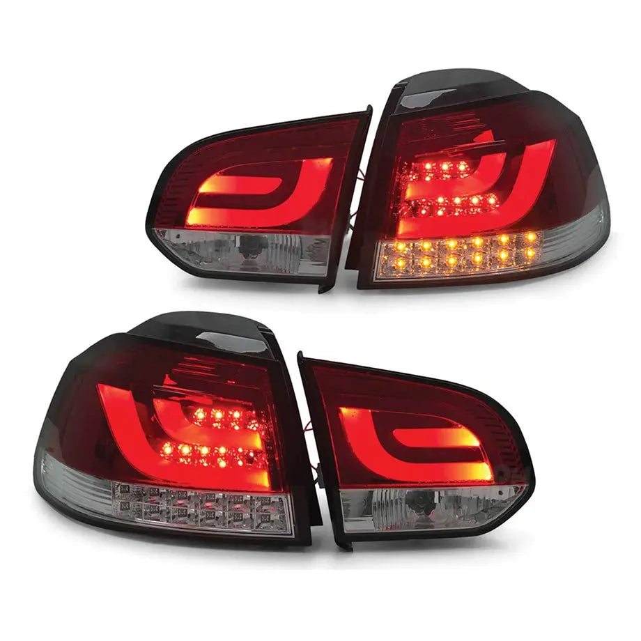 Suitable To Fit - VW Golf 6 3D-Bar Style LED Smoked Black LED Taillights Max Motorsport