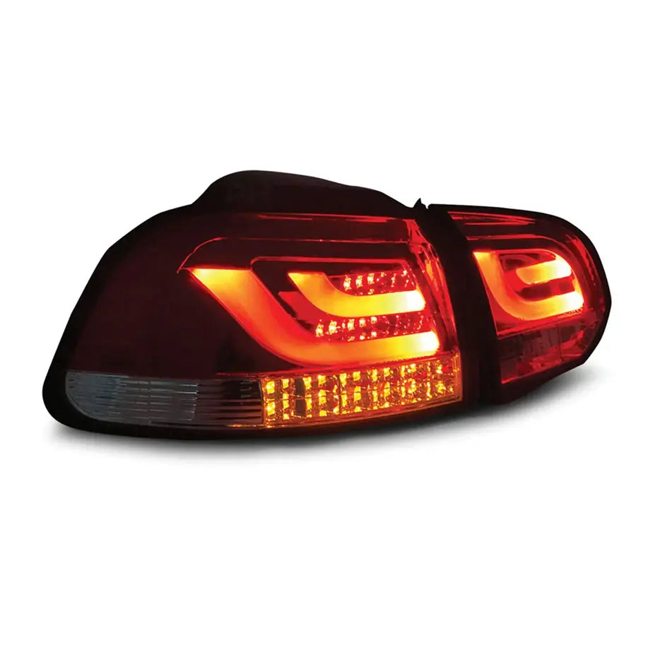 Suitable To Fit - VW Golf 6 3D-Bar Style LED Smoked Black LED Taillights Max Motorsport