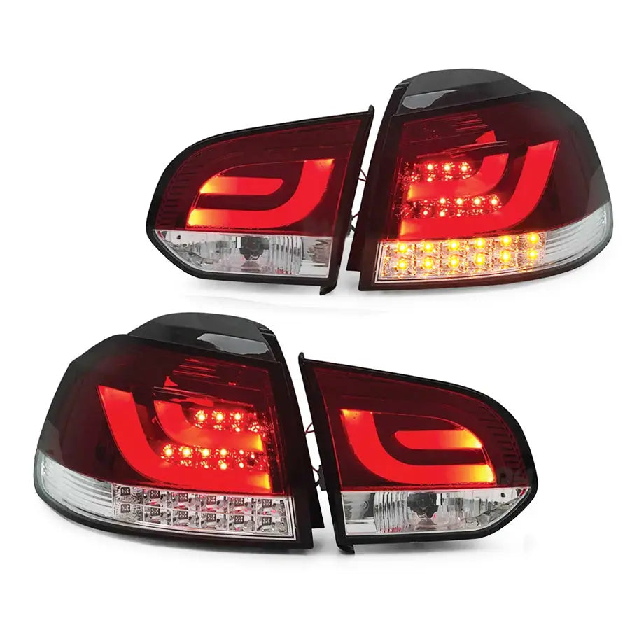 Suitable To Fit - VW Golf 6 3D-Bar Style LED Smoked Red LED Taillights Max Motorsport