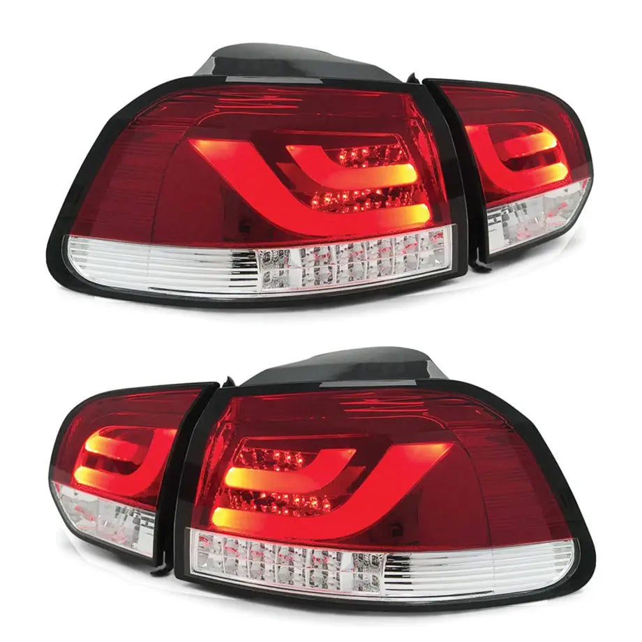 Suitable To Fit - VW Golf 6 3D-Bar Style LED Smoked Red LED Taillights Max Motorsport