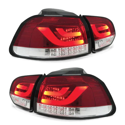 Suitable To Fit - VW Golf 6 3D-Bar Style LED Smoked Red LED Taillights Max Motorsport