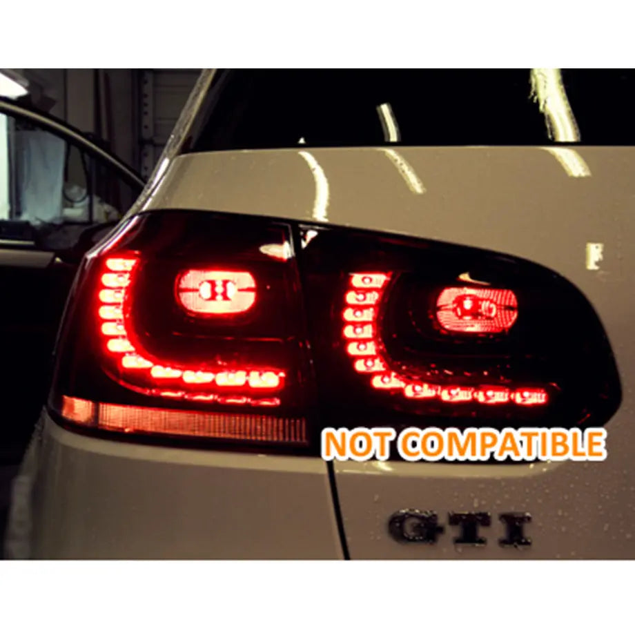 Suitable To Fit - VW Golf 6 3D-Bar Style LED Smoked Red LED Taillights Max Motorsport