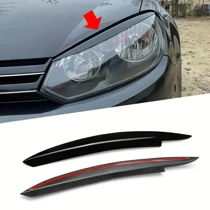 Suitable To Fit - VW Golf 6 Gloss Black Eyelids Max Motorsport