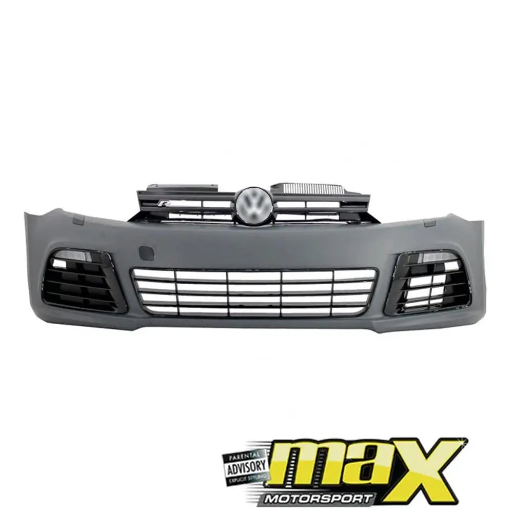 Suitable To Fit - VW Golf 6 R20 Style Plastic Front Bumper Upgrade Max Motorsport