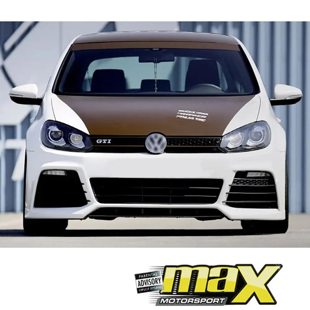 Suitable To Fit - VW Golf 6 R20 Style Plastic Front Bumper Upgrade Max Motorsport