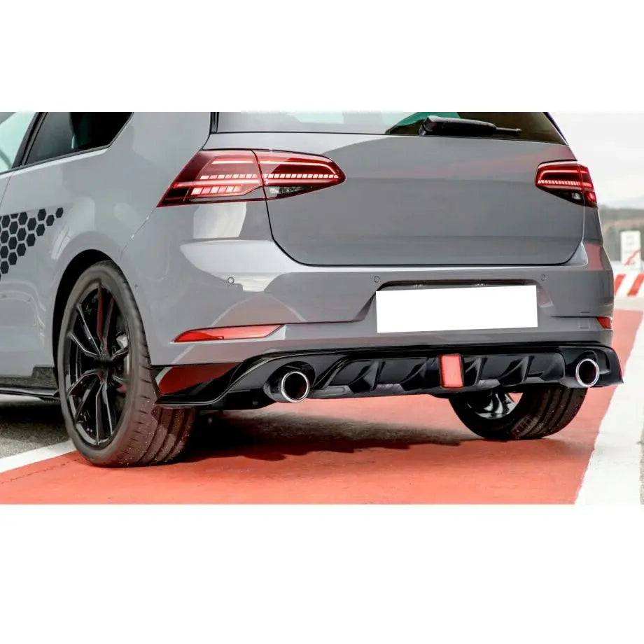 Suitable To Fit - VW Golf 7.5 GTI TRC F1 Style Gloss Black Diffuser maxmotorsports