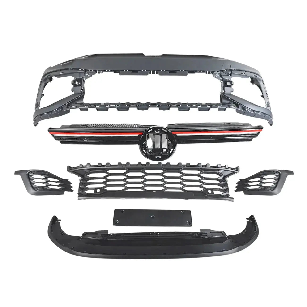 Suitable To Fit - VW Golf 8 Gti Style Plastic Front Bumper Upgrade Max Motorsport