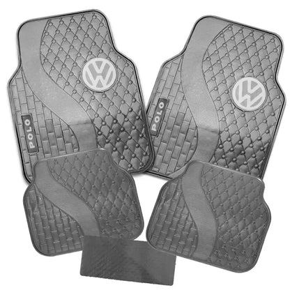 Suitable To Fit - VW Polo 5-Piece Rubber Car Mats (Grey) Max Motorsport