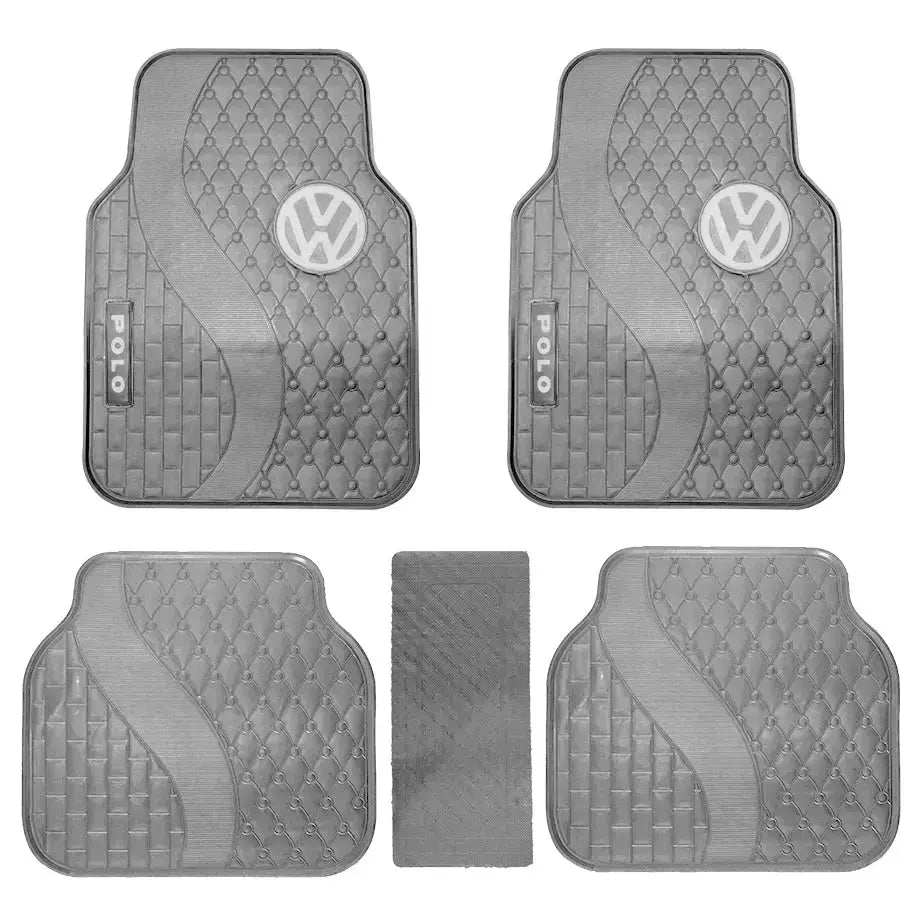 Suitable To Fit - VW Polo 5-Piece Rubber Car Mats (Grey) Max Motorsport