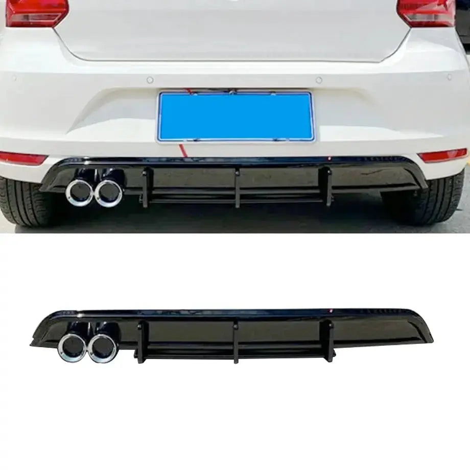 Suitable To Fit - VW Polo 6 TSI To GTI Gloss Black Diffuser With Dummy ...