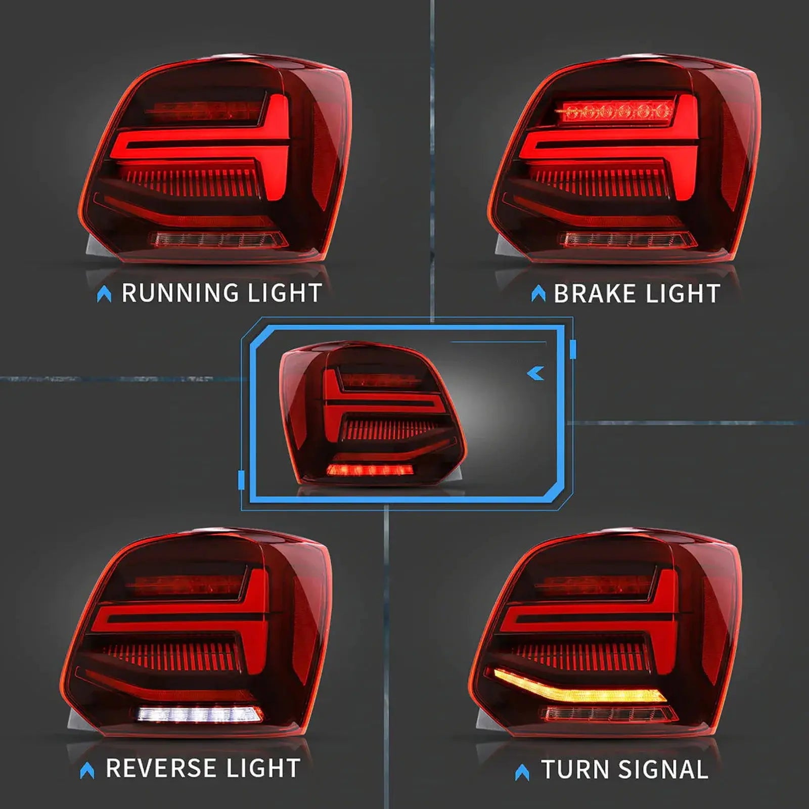 Suitable To Fit - VW Polo 6R LED Sequential Taillight Max Motorsport