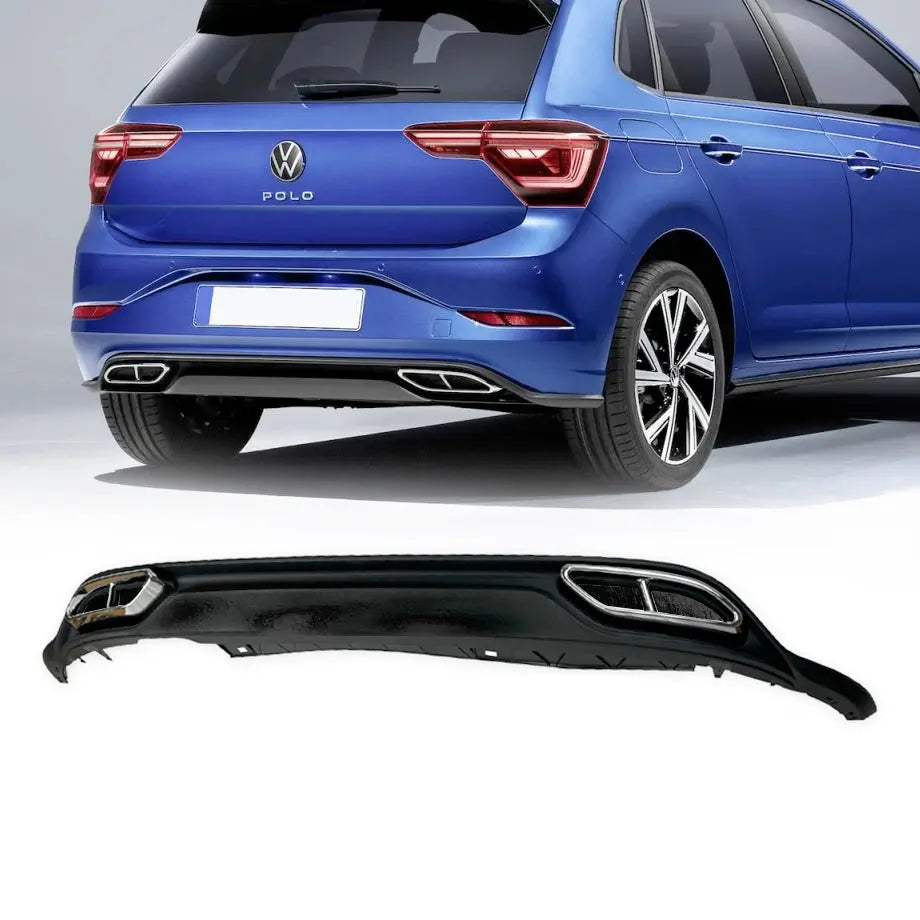 VW Polo 8 AW (18-On) Gloss Black Rear Diffuser – Max Motorsport
