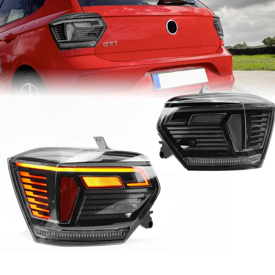 Suitable To Fit - VW Polo 8AW (18-21) Smoked Black LED Sequential Taillight Max Motorsport