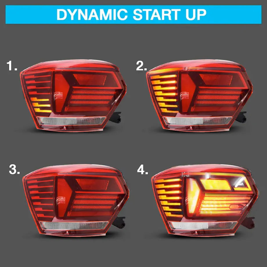 Suitable To Fit - VW Polo 8AW (18-21) Smoked Red LED Sequential Taillight Max Motorsport