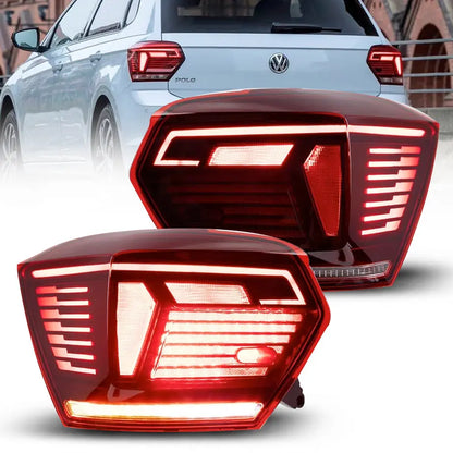 Suitable To Fit - VW Polo 8AW (18-21) Smoked Red LED Sequential Taillight Max Motorsport