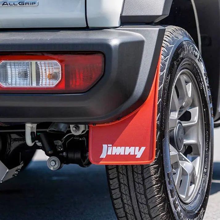 Suzuki Jimny (18-On) Plastic Red Mud Flaps With Logo (4-Piece) Max Motorsport