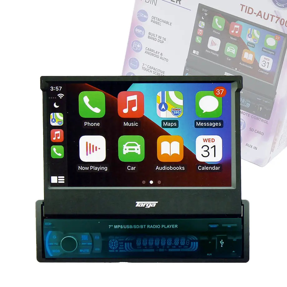 Targa TID-MAN700 7 Inch Multimedia Automatic In-Dash System With Apply Carplay & Android Auto Targa