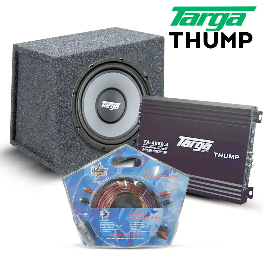 Targa Thump Audio Combo + Wiring Kit Targa