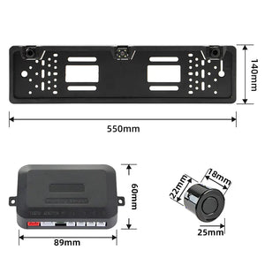 Targa Universal Number Plate Rear View Camera With Parking Sensors Targa