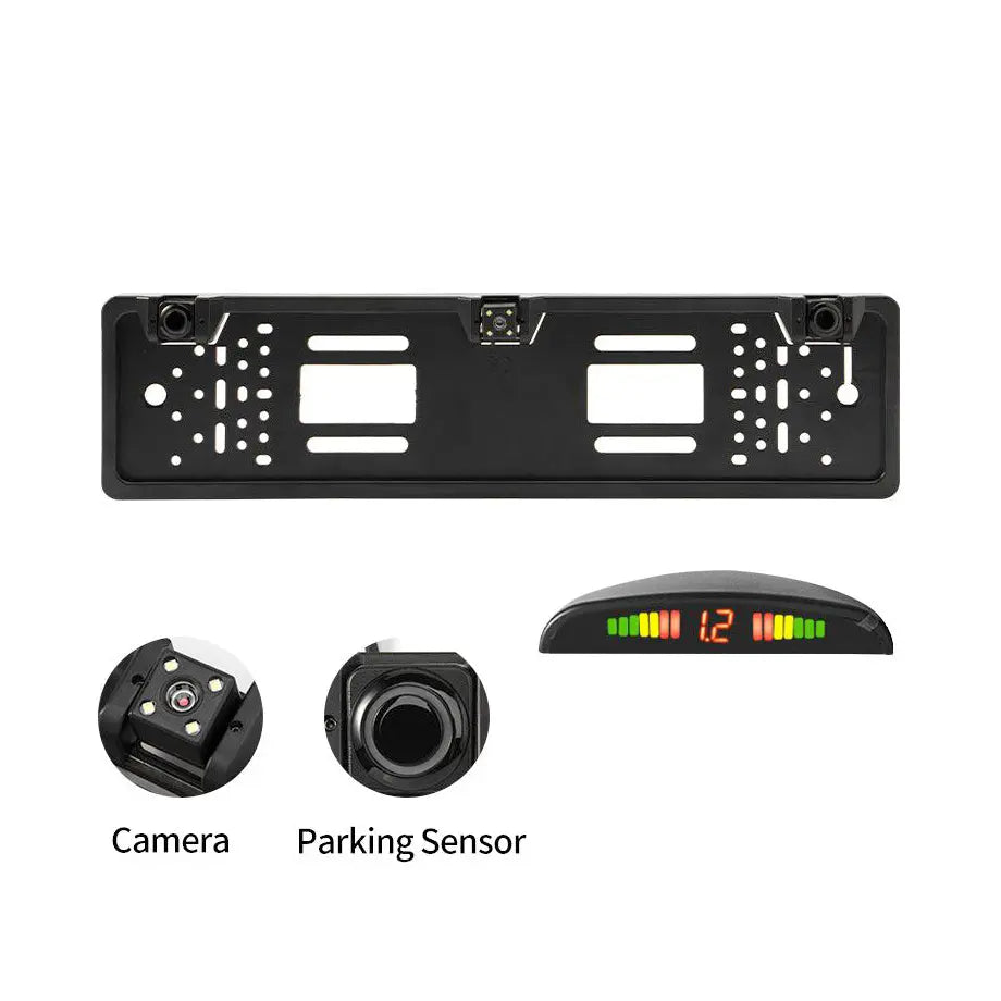 Targa Universal Number Plate Rear View Camera With Parking Sensors Targa