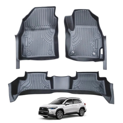 Toyota Corolla Cross (21-On) Moulded TPE Rubber Floor Mats (3-Piece) Max Motorsport