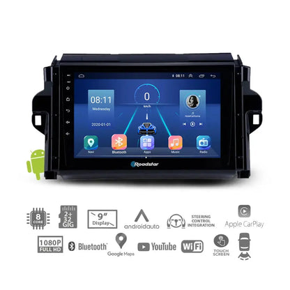Toyota Fortuner (16-22) - 9 Inch Roadstar Android Entertainment & GPS System Roadstar