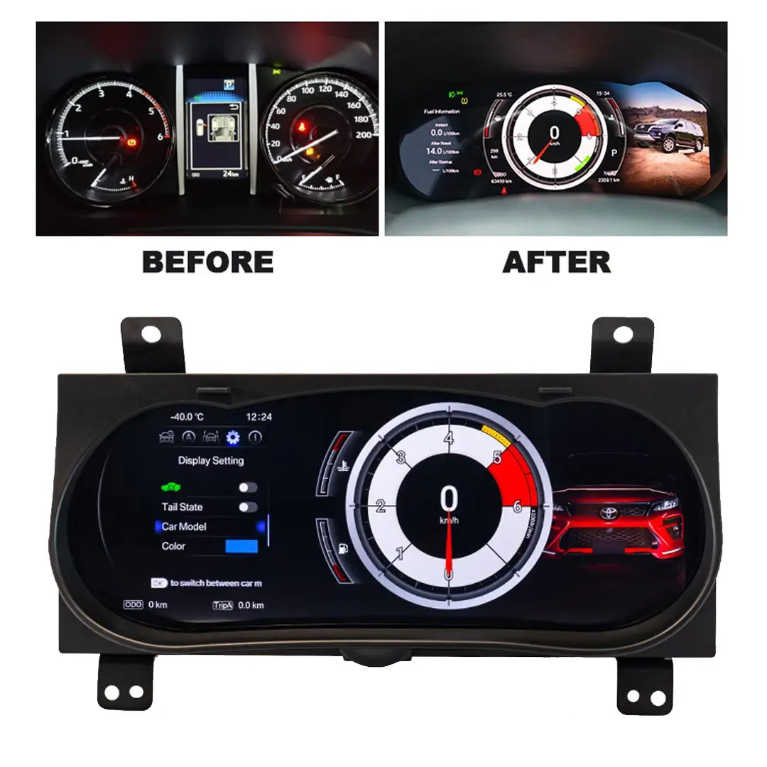 Toyota Fortuner (16-On) 12.3 Inch Virtual Cockpit Digital LED Instrument Cluster Max Motorsport