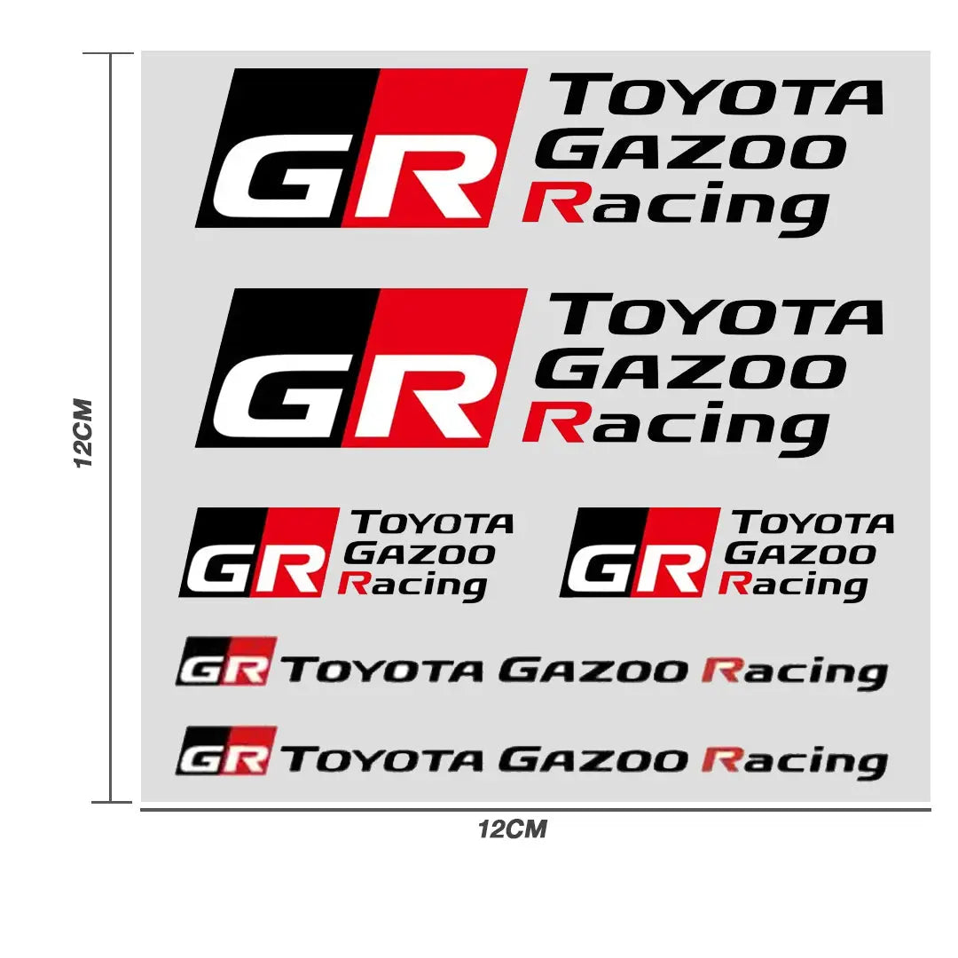Toyota Gazoo Racing Small Vinyl Sticker Kit Max Motorsport
