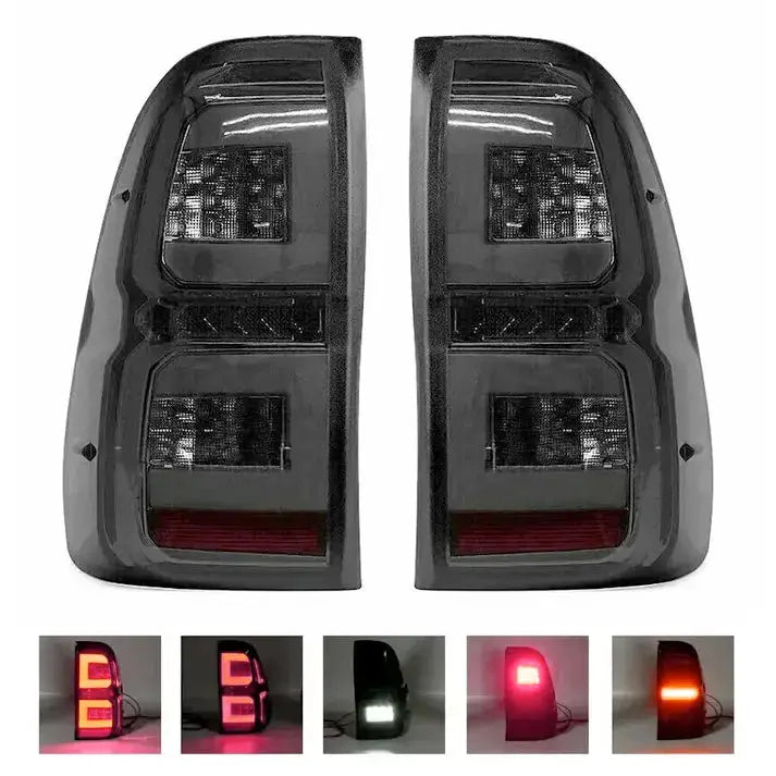 Toyota Hilux GR Sport Style (16-On) Smoked Black LED Taillights Max Motorsport