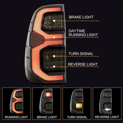 Toyota Hilux Revo (16-On) Smoked Black LED Taillights Max Motorsport