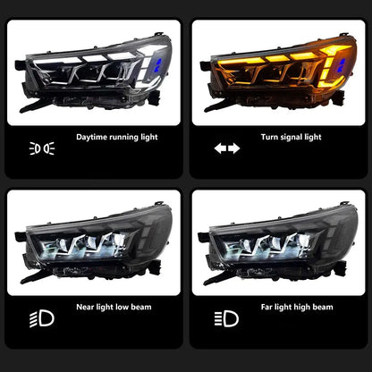 Toyota Hilux Revo (20-On) GR Sport Style LED Projector Upgrade Headlights Max Motorsport