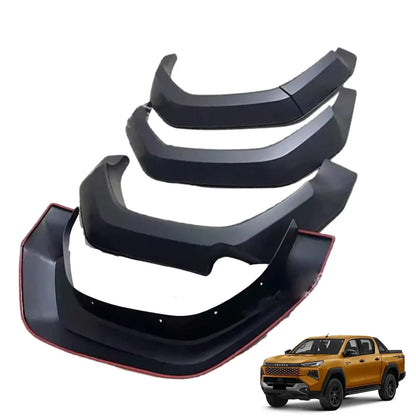 Toyota Hilux Travo Double Cab (25-On) GR Sport Style Plastic Wheel Arch Fender Flares Max Motorsport