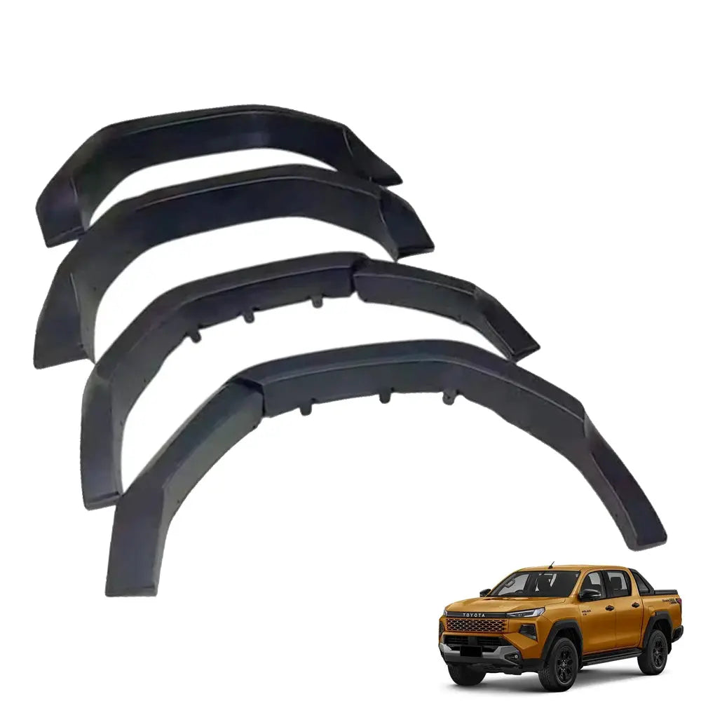Toyota Hilux Travo Double Cab (25-On) GR Sport Style Plastic Wheel Arch Fender Flares Max Motorsport