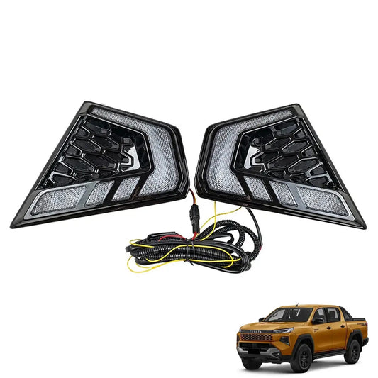 Toyota Hilux Travo High End (25-On) Front Bumper DRL LED Covers Max Motorsport