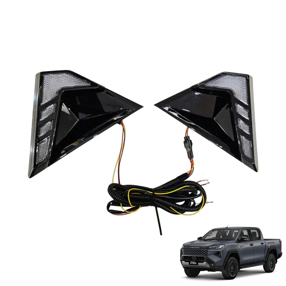 Toyota Hilux Travo Low End (25-On) Front Bumper DRL LED Covers Max Motorsport