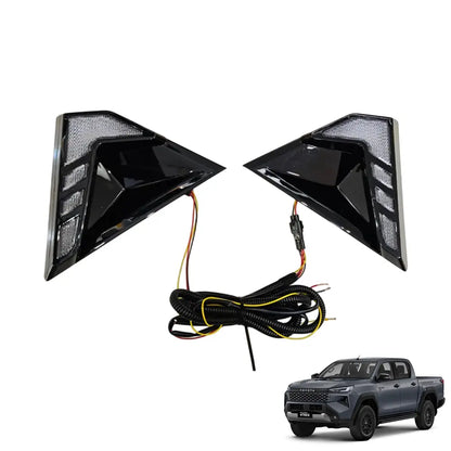 Toyota Hilux Travo Low End (25-On) Front Bumper DRL LED Covers Max Motorsport