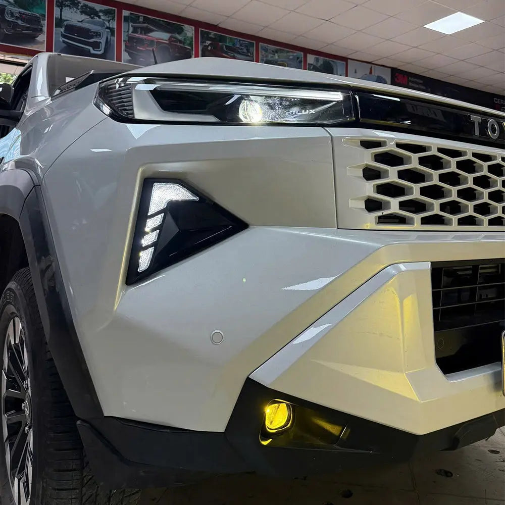 Toyota Hilux Travo Low End (25-On) Front Bumper DRL LED Covers Max Motorsport