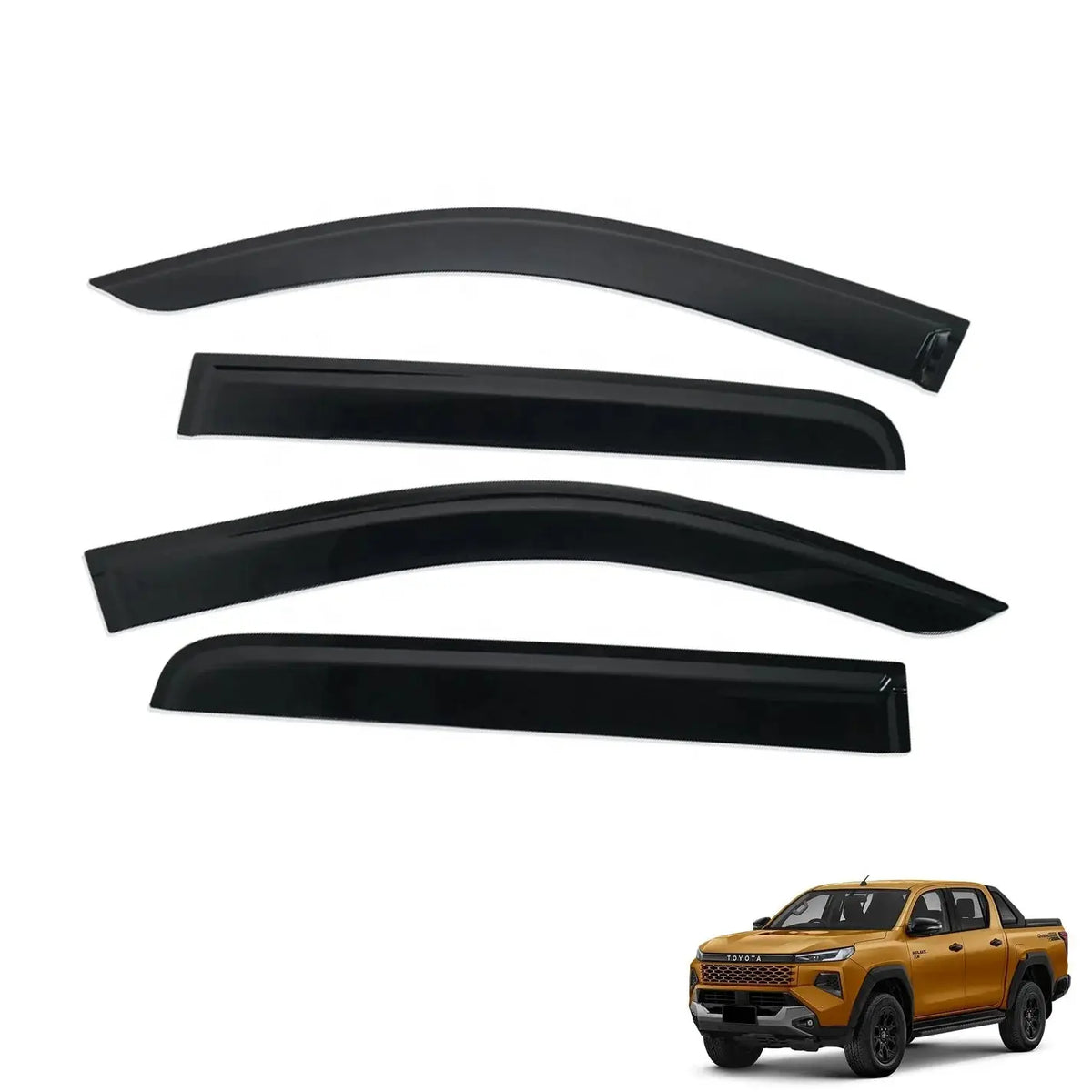 Toyota Hilux Travo (25-On) Double Cab Black Windshield (4-Piece) Max Motorsport