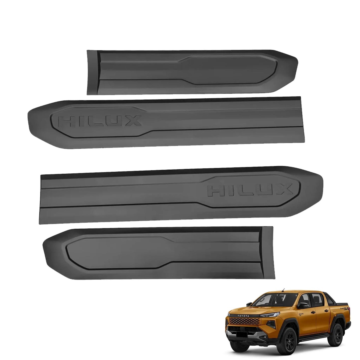 Toyota Hilux Travo (25-On) Matte Black Door Cladding Max Motorsport