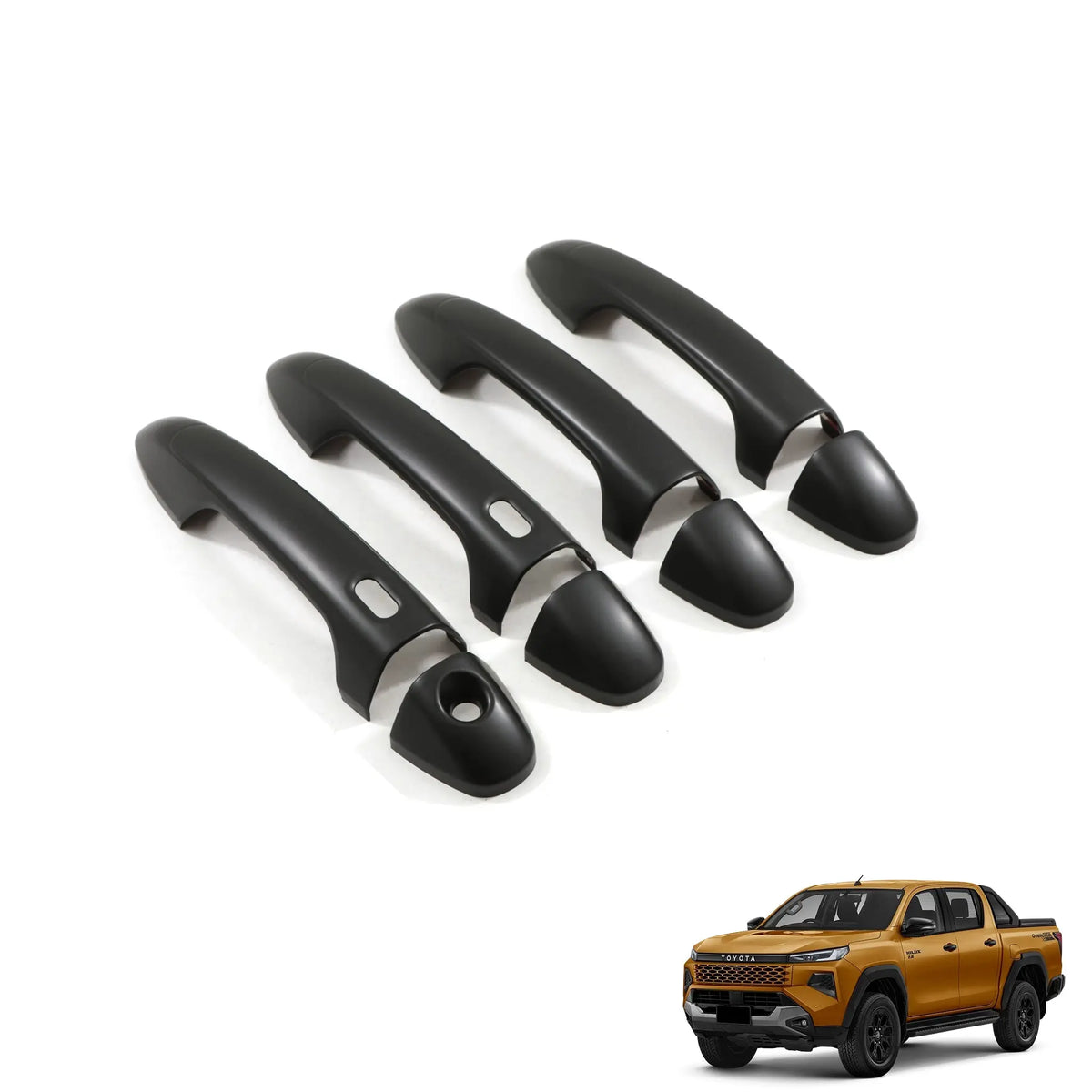 Toyota Hilux Travo (25-On) Matte Black Door Handle Covers Max Motorsport