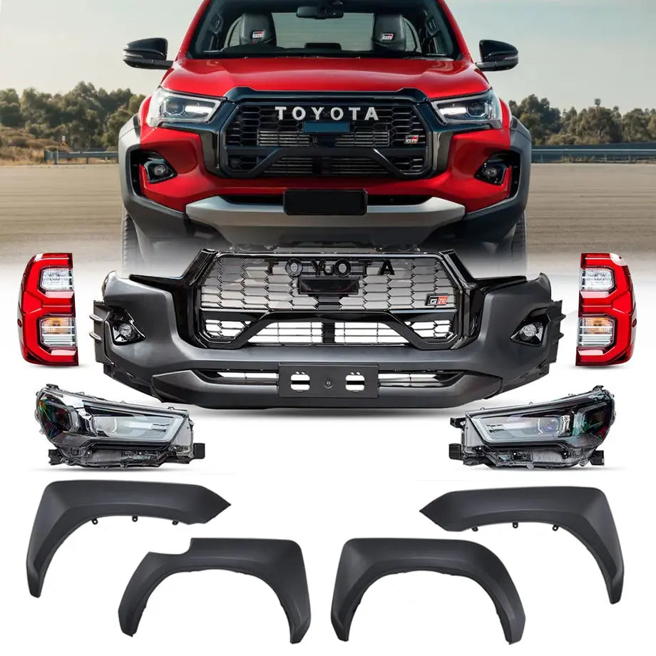 Toyota Hilux (15-20) GR Sport Style Conversion Body Kit Including Head ...