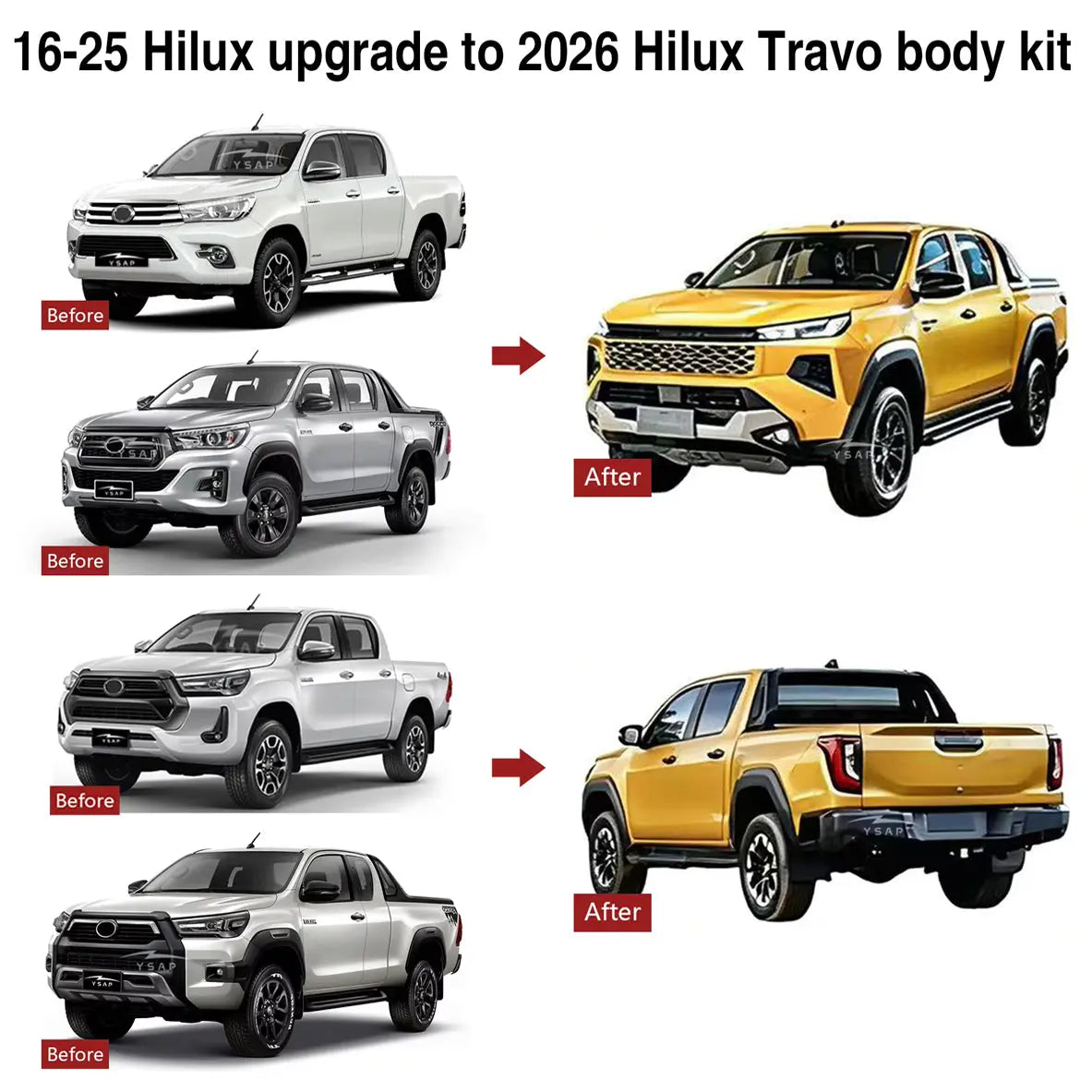 Toyota Hilux (15-On) Travo Sport Style Conversion Body Kit Max Motorsport